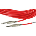 Photo of Sescom BSC1.5SSRD Audio Cable Belden Star Quad 1/4 TS Mono Male to 1/4 TS Mono Male Red - 1.5 Foot