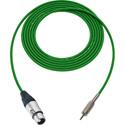 Photo of Sescom BSC1.5XJMZGN Audio Cable Belden Star Quad 3-Pin XLR Female to 3.5mm TRS Male Green - 1.5 Foot