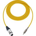 Photo of Sescom BSC1.5XJMZYW Audio Cable Belden Star Quad 3-Pin XLR Female to 3.5mm TRS Male Yellow - 1.5 Foot