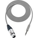 Photo of Sescom BSC1.5XJSGY Audio Cable Belden Star Quad 3-Pin XLR Female to 1/4 TS Mono Male Gray - 1.5 Foot