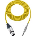 Photo of Sescom BSC1.5XJSZYW Audio Cable Belden Star Quad 3-Pin XLR Female to 1/4 TRS Balanced Male Yellow - 1.5 Foot