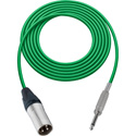 Photo of Sescom BSC1.5XSGN Audio Cable Belden Star Quad 3-Pin XLR Male to 1/4 TS Mono Male Green - 1.5 Foot