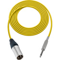 Photo of Sescom BSC1.5XSYW Audio Cable Belden Star Quad 3-Pin XLR Male to 1/4 TS Mono Male Yellow - 1.5 Foot