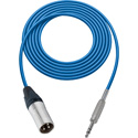 Photo of Sescom BSC1.5XSZBE Audio Cable Belden Star Quad 3-Pin XLR Male to 1/4 TRS Balanced Male Blue - 1.5 Foot