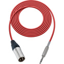 Photo of Sescom Audio Cable Belden Star Quad 3-Pin XLR Male to 1/4 TRS Balanced Male Red - 1.5 Foot