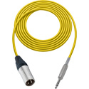 Photo of Sescom BSC1.5XSZYW Audio Cable Belden Star Quad 3-Pin XLR Male to 1/4 TRS Balanced Male Yellow - 1.5 Foot