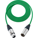 Photo of Sescom BSC1.5XXJGN Mic Cable Belden Star Quad 3-Pin XLR Male to 3-Pin XLR Female Green - 1.5 Foot
