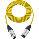 Photo of Sescom BSC1.5XXJYW Mic Cable Belden Star Quad 3-Pin XLR Male to 3-Pin XLR Female Yellow - 1.5 Foot