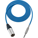Photo of Sescom Audio Cable Belden Star Quad 3-Pin XLR Male to 1/4 TRS Balanced Male Blue - 100 Foot