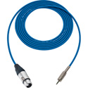 Photo of Sescom Audio Cable Belden Star Quad 3-Pin XLR Female to 3.5mm TRS Balanced Male Blue - 10 Foot