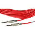 Photo of Sescom BSC15SSRD Audio Cable Belden Star Quad 1/4 TS Mono Male to 1/4 TS Mono Male Red - 15 Foot