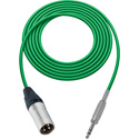 Photo of Sescom Audio Cable Belden Star Quad 3-Pin XLR Male to 1/4 TRS Balanced Male Green - 15 Foot