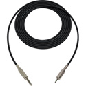 Sescom BSC25SMZ Audio Cable Belden Star Quad 1/4 TS Mono Male to 3.5mm TRS Balanced Male Black - 25 Foot