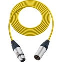 Sescom BSC25XXJYW Mic Cable Belden Star Quad 3-Pin XLR Male to 3-Pin XLR Female Yellow - 25 Foot