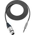 Photo of Sescom Audio Cable Belden Star Quad 3-Pin XLR Female to 1/4 TS Mono Male Black - 3 Foot