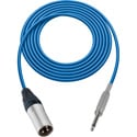 Photo of Sescom BSC6XSBE Audio Cable Belden Star Quad 3-Pin XLR Male to 1/4 TS Mono Male Blue - 6 Foot