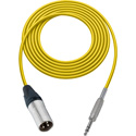 Photo of Sescom Audio Cable Belden Star Quad 3-Pin XLR Male to 1/4 TRS Balanced Male Yellow - 75 Foot