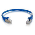 C2G 00980 6 Inch Cat6 Snagless STP Cable - Blue