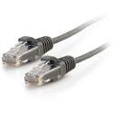 Photo of C2G Cat6 Slim Unshielded  Ethernet Cable - Network Patch Cable - Gray - 6 Foot