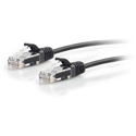 Photo of C2G Cat6 Snagless Unshielded (UTP) Slim Ethernet Cable - Cat6 Slim Network Patch Cable - Black - 3 Foot