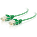 Photo of C2G Cat6 Snagless Unshielded (UTP) Slim Ethernet Cable - Cat6 Slim Network Patch Cable - Green - 3 Foot