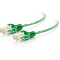Photo of C2G Cat6 Snagless Unshielded (UTP) Slim Ethernet Cable - Cat6 Slim Network Patch Cable - Green - 7 Foot