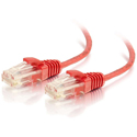 C2G 01165 CAT6 Snagless Unshielded (UTP) Slim Ethernet Network Patch Cable - Red - 1 Feet