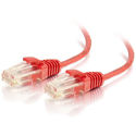 C2G Cat6 Snagless Unshielded (UTP) Slim Ethernet Cable - Cat6 Slim Network Patch Cable - Red - 1 Foot