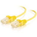 Photo of C2G Cat6 Snagless Unshielded (UTP) Slim Ethernet Cable - Cat6 Slim Network Patch Cable - Yellow - 3 Foot