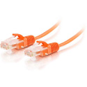 Photo of C2G Cat6 Snagless Unshielded (UTP) Slim Ethernet Cable - Cat6 Slim Network Patch Cable - Orange - 7 Foot