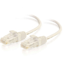 Photo of C2G Cat6 Snagless Unshielded (UTP) Slim Ethernet Cable - Cat6 Slim Network Patch Cable - White - 3 Foot