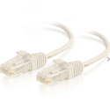 Cables To Go 01189 Cat6 Snagless Unshielded (UTP) Slim Ethernet Network Patch Cable - White - 10 Foot