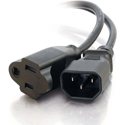 C2G Monitor Power Adapter Cord - 18 AWG - IEC320C14 to NEMA 5-15R - 1 Foot