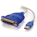 C2G 16899 USB to DB25 Parallel Printer Adapter Cable - 6 Foot