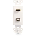 Photo of C2G HDMI and USB Pass Through Wall Plate - White