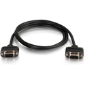 Photo of C2G 52154 Serial RS232 DB9 Cable with Low Profile Connectors F/F - In-Wall CMG-Rated  - 50 Foot