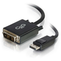 C2G 54330 DisplayPort Male to Single Link DVI-D Male Adapter Cable - Black - 10 Foot