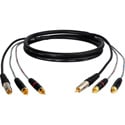 Sescom C3P-C3P-150 Dubbing Cable Canare A2V1 3 RCA Male to 3 RCA Male - 150 Foot