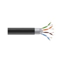 Black Box C6ABC50-STR-BK-1000 CAT6A Stranded UTP 650Mhz CM PVC PoE Bulk Cable - 1000 Foot - Black