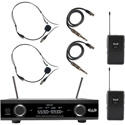 Photo of CAD Audio GXLD2BBAI Digital Wireless Dual Bodypack Microphone System AI Frequency Band (909.3 - 926.8 MHz)