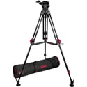 Photo of Cartoni KF08-RLM Focus 8 Red Lock Mid Level Tripod System with Smart Lock Spreader / Rubber Feet & Soft Bag