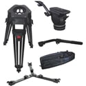 Cartoni KF18-1HM Focus 18 Fluid Head with H601 Tripod Legs / P731 Spreader / 2nd Pan Bar / Rubber Feet and Soft Case