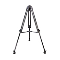 Cartoni KPTZ721/75 75mm Lightweight Tripod w/ Mid-Level Spreader - Rubber Feet - Dolly & 75mm Half Bowl