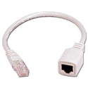 CAT5E Male to Female PortSaver Cable 1ft