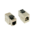 Connectronics CAT6A-10G-SR CAT6A 10G Shielded Inline Coupler Keystone Jack - Silver