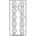 Cobalt Digital  RM20-9911DA-A  Rear I/O openGear Module w/ 2 Input BNCs and 8 Output BNCs For 9911DA-8-BPX Card