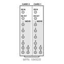 Cobalt Digital RM20-9933EMDE-C/S-DIN 20-Slot Frame Dual Card Split Rear I/O Module (Connections are per Card)