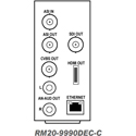 Cobalt RM20-9990DEC-C 20-slot Frame Rear I/O Module with (2) Un-Balanced Analog Audio Out (RCA)