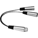 Photo of ClearCom SP-2 2-Way Intercom Passive Line Splitter Cable with one 3-Pin Female to two 3-Pin Male XLR