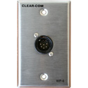 Photo of Clear-Com WP-6 Two Channel 6-Pin Male Encore Intercom Wallplate